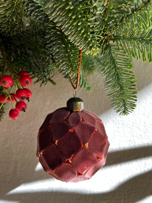 ADORNO BOLA GRANATE TERCIOPELO