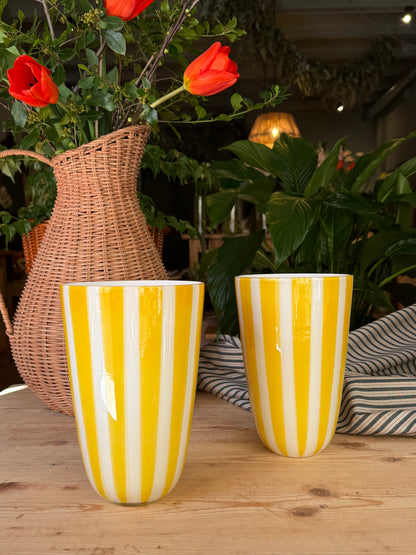 JARRÓN RAYAS AMARILLO
