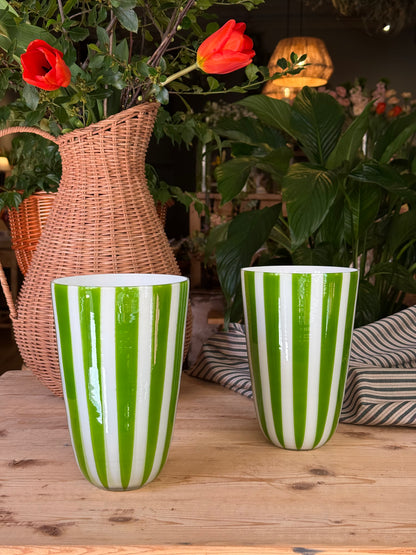JARRÓN RAYAS VERDE