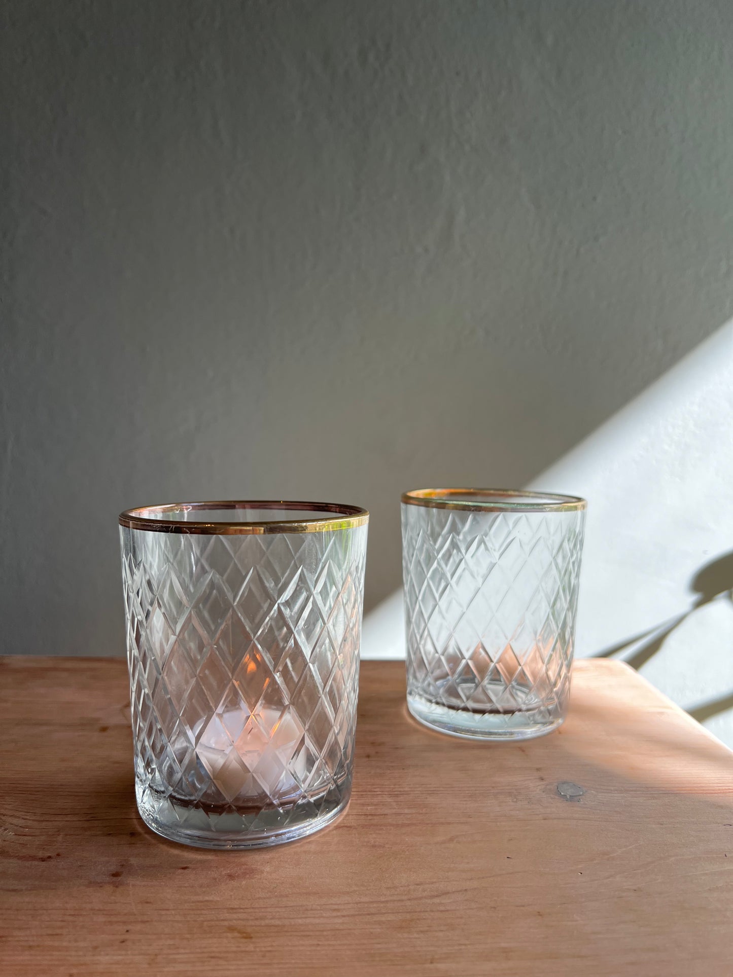 PORTAVELAS VASO CRISTAL LABRADO