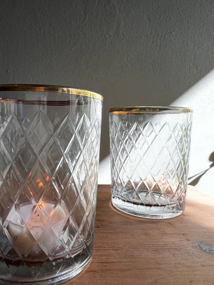 PORTAVELAS VASO CRISTAL LABRADO