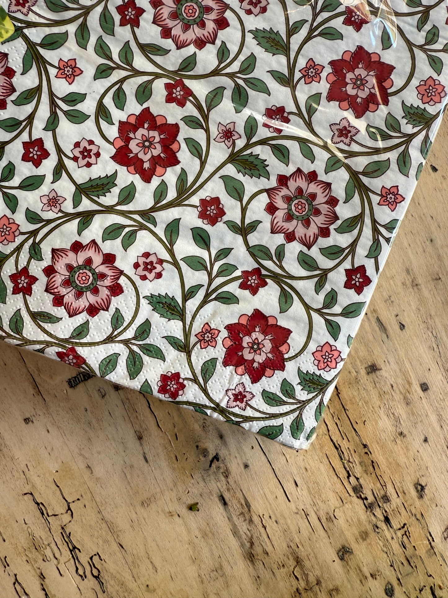 SERVILLETAS PAPEL- GARDEN ROJO Y VERDE